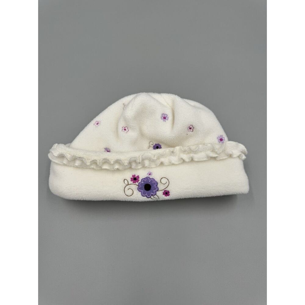 Carters 2-4T Fancy Floral Soft Off White Hat
